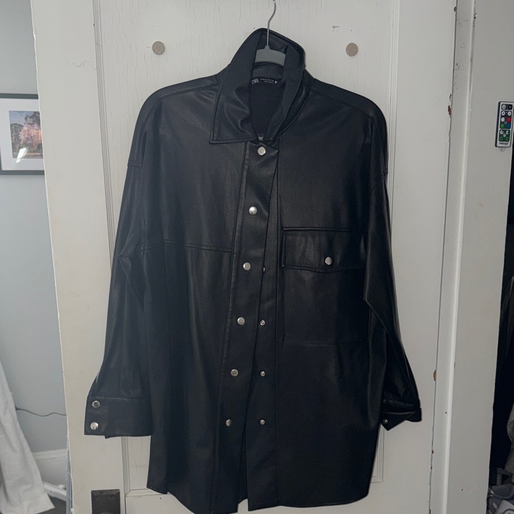 Zara Black Leather Jacket